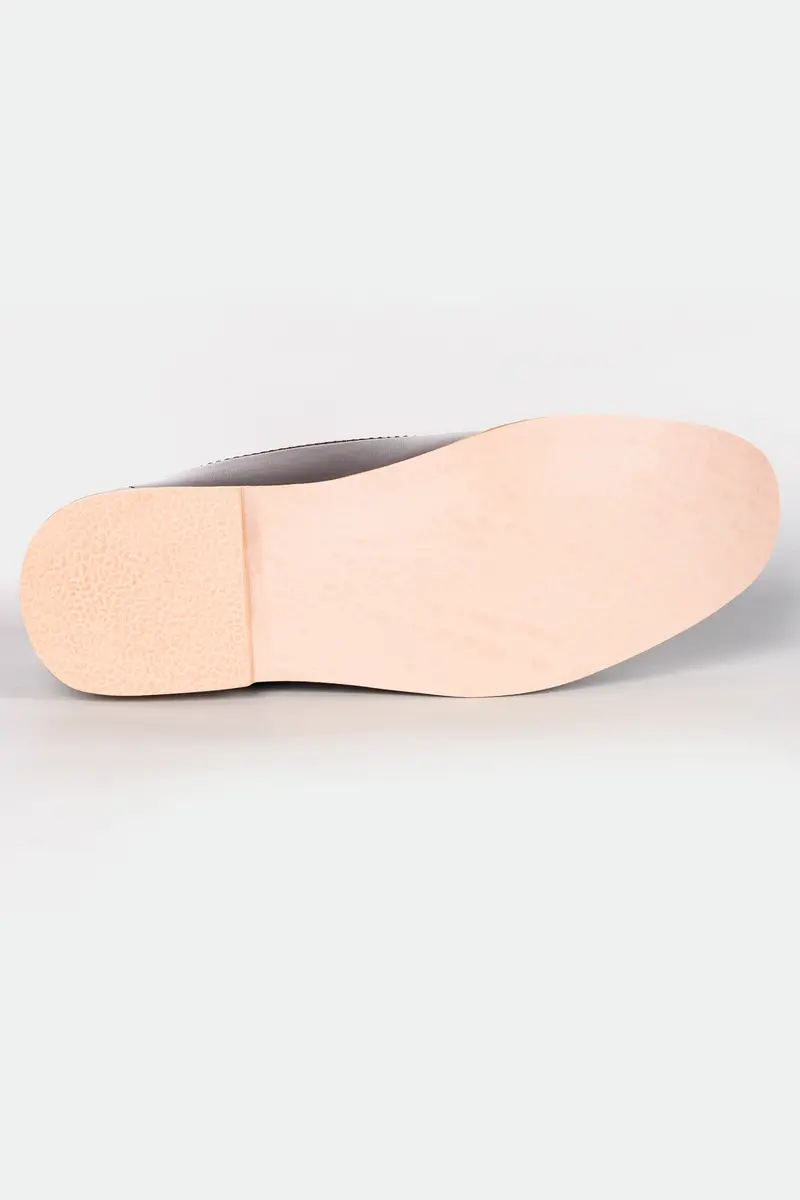 Dark Brown Vegan Leather Hand Stitched Mojri Slip-On Shoes 6