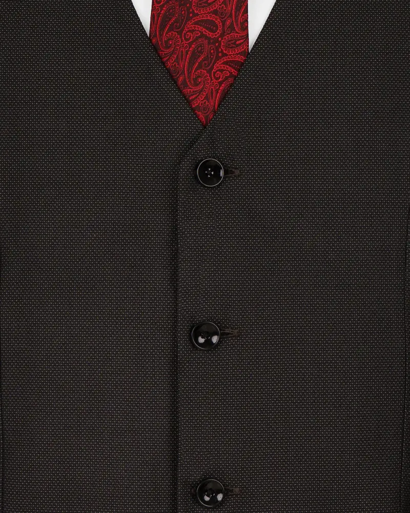 Dark Brown Wool Rich Waistcoat 5