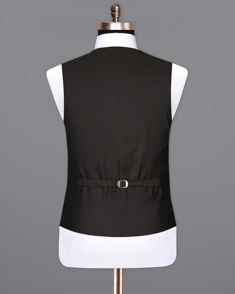 Dark Brown Wool Rich Waistcoat 6