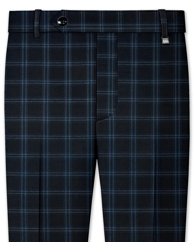 Dark Gray Windowpane Woolrich Pant 1