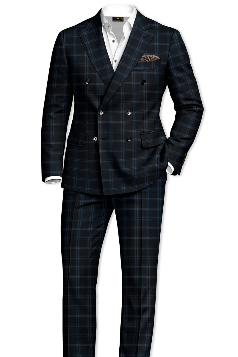Dark Gray Windowpane Woolrich Pant 7