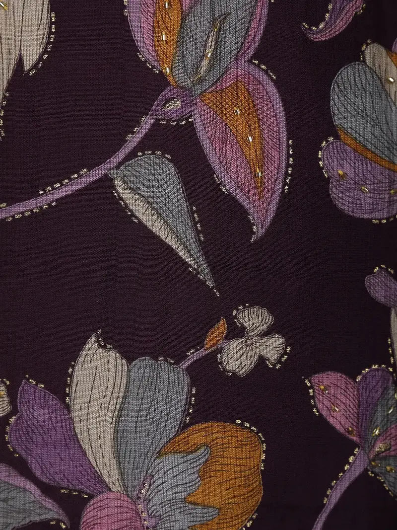 Dark Purple Floral Designed Cotton Salwar Suit 3