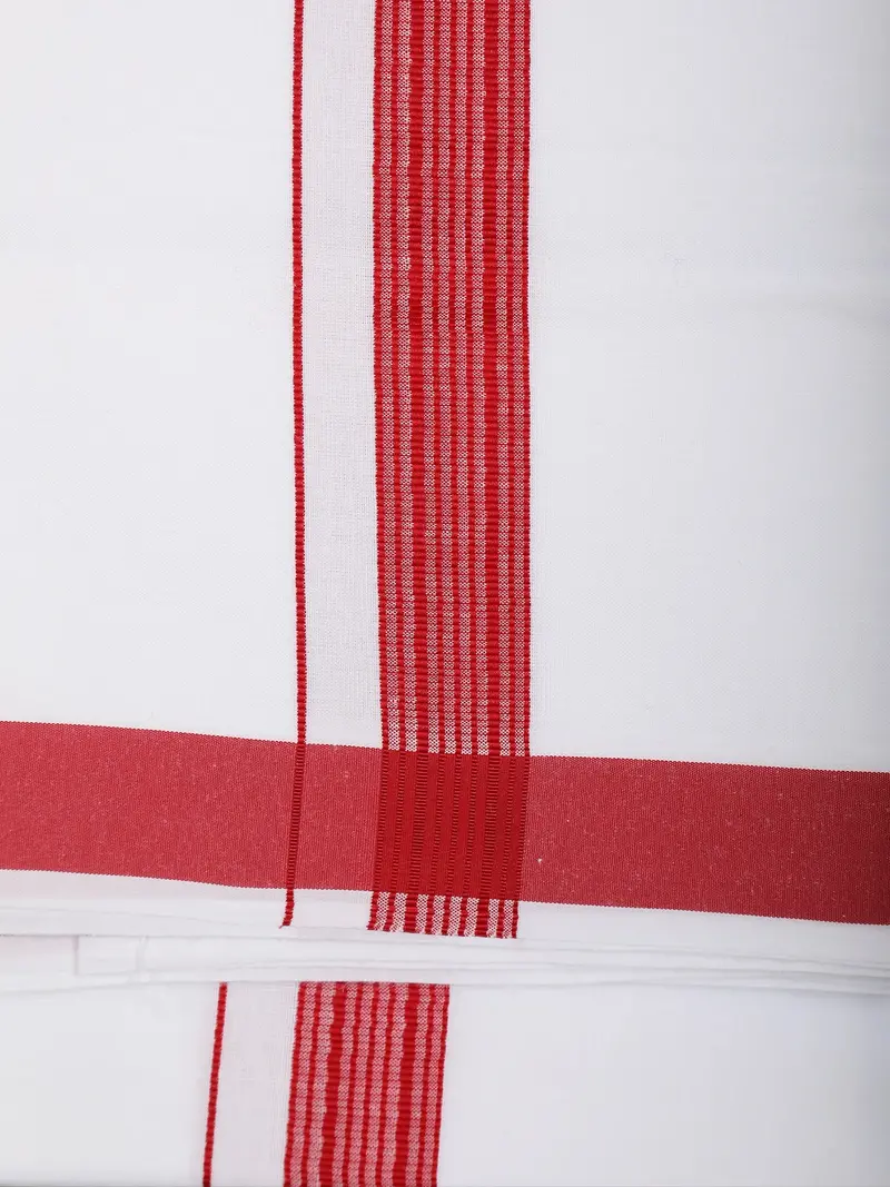 Dark Red Solid Woven Design Shirt With Dhoti Set 2