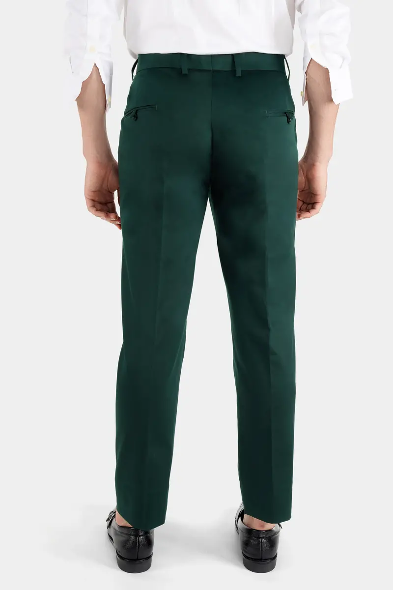Dark Slate Green Premium Cotton Double Breasted Suit 7