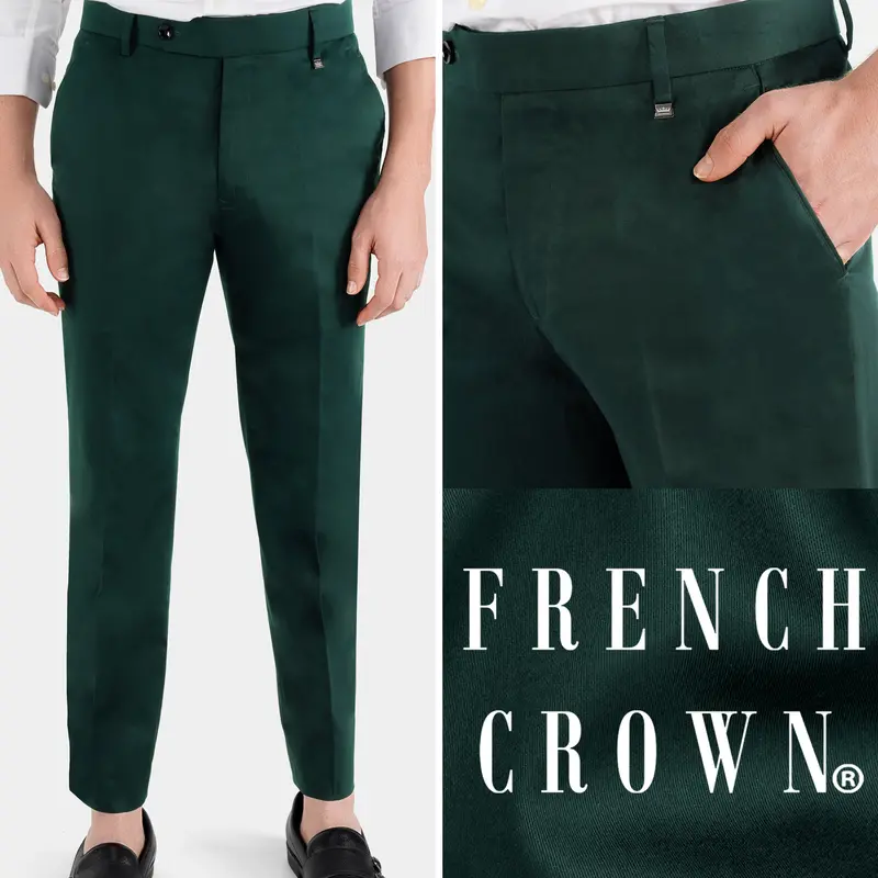 Dark Slate Green Premium Cotton Pant 1