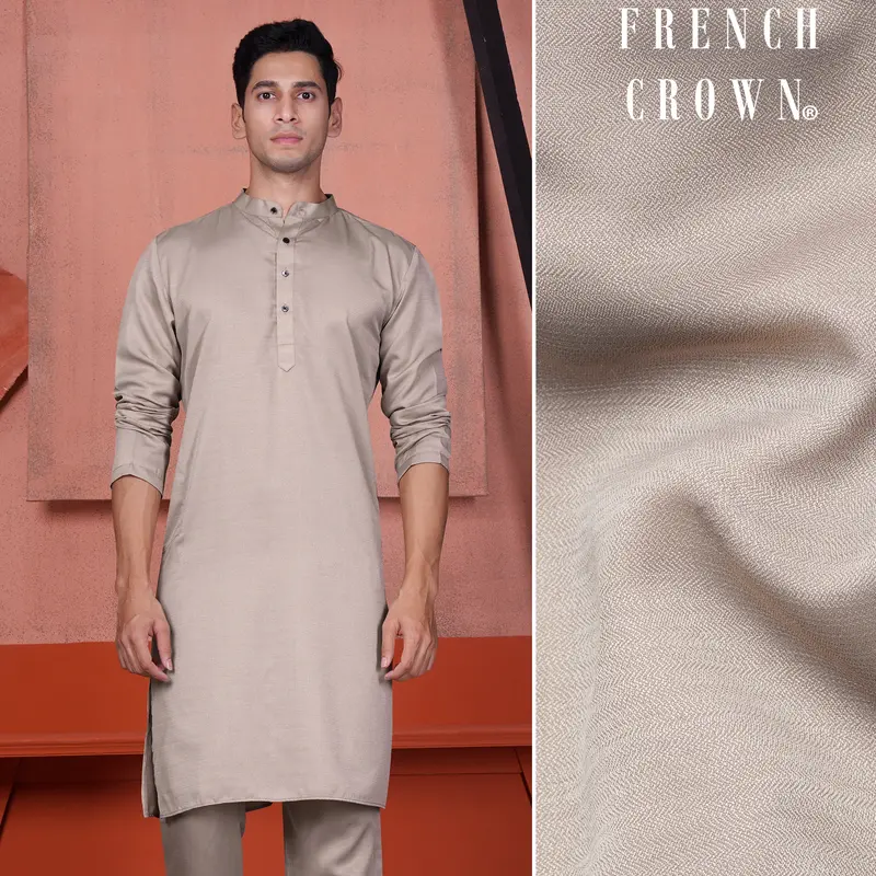 Dawn Brown Viscose Kurta 1