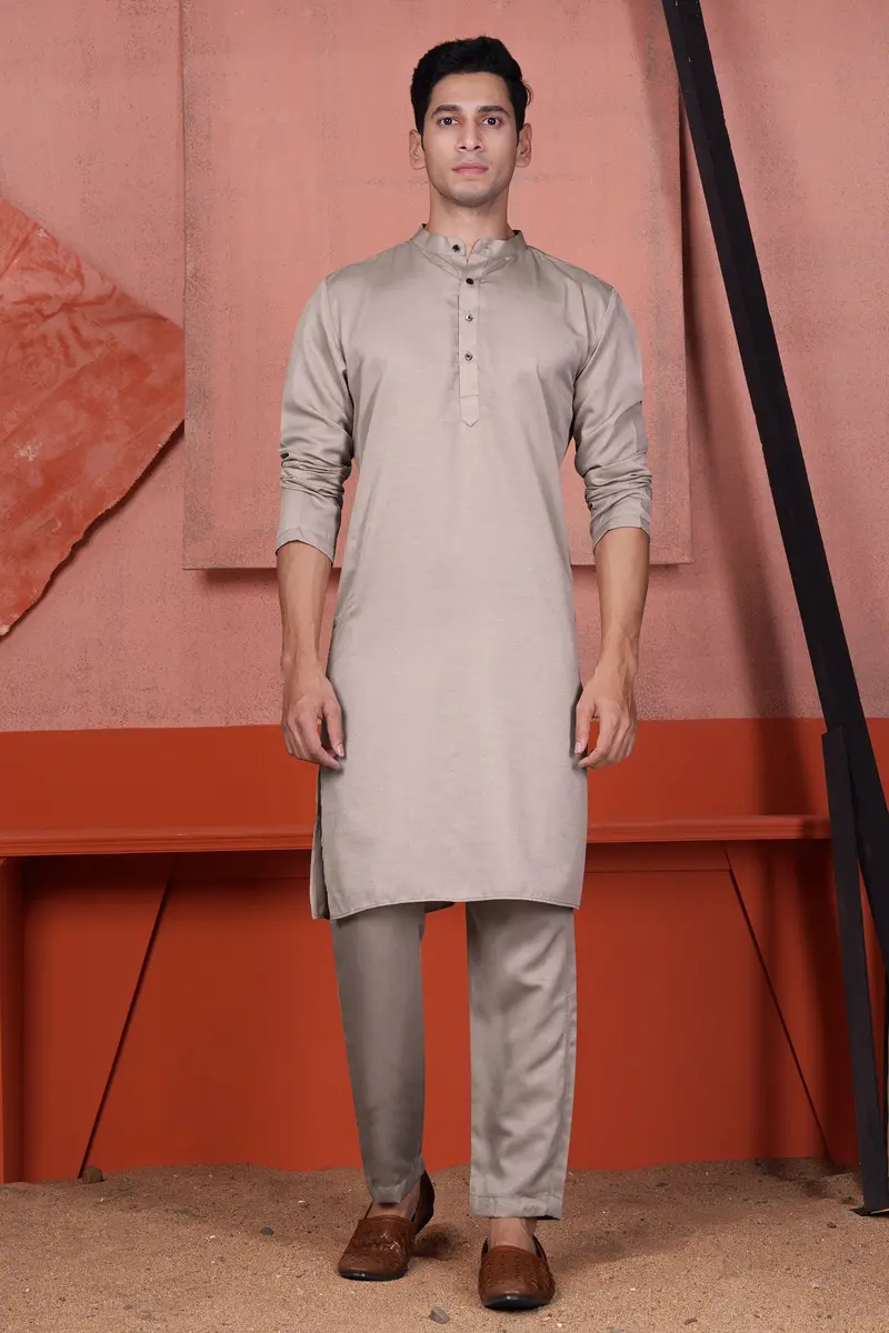 Dawn Brown Viscose Kurta 8