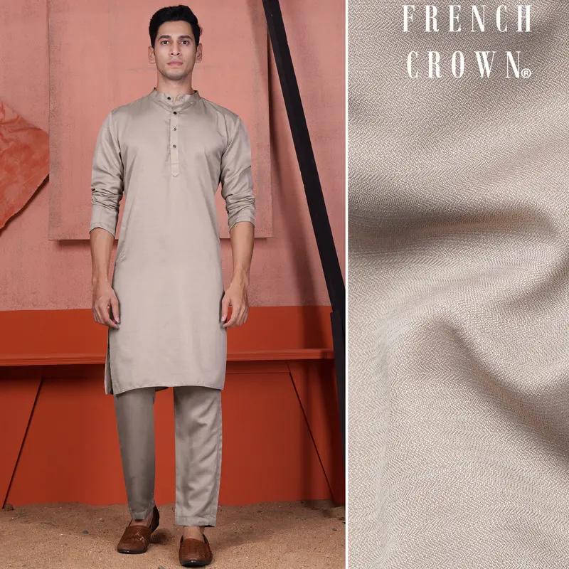 Dawn Brown Viscose Kurta Set 1
