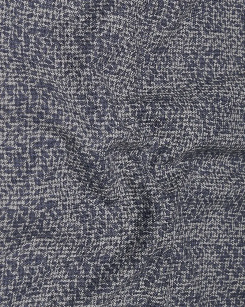 Dawn Gray And Gunmetal Blue Subtle Textured Premium Cotton Designer Blazer 3