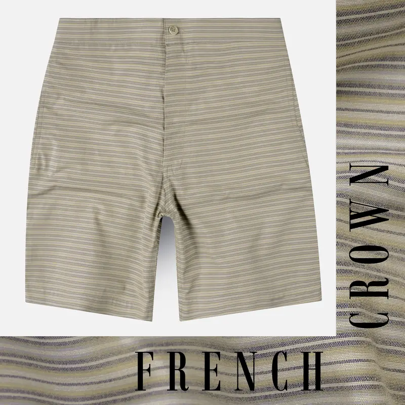 Dawn Lridium Brown Stripes Super Soft Premium Cotton Short 1