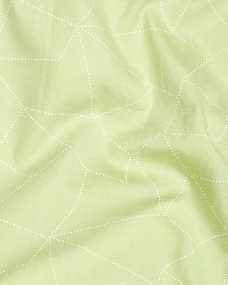 Deep Coffee Green Geometric Printed Super Soft Premium Cotton Shirt 2