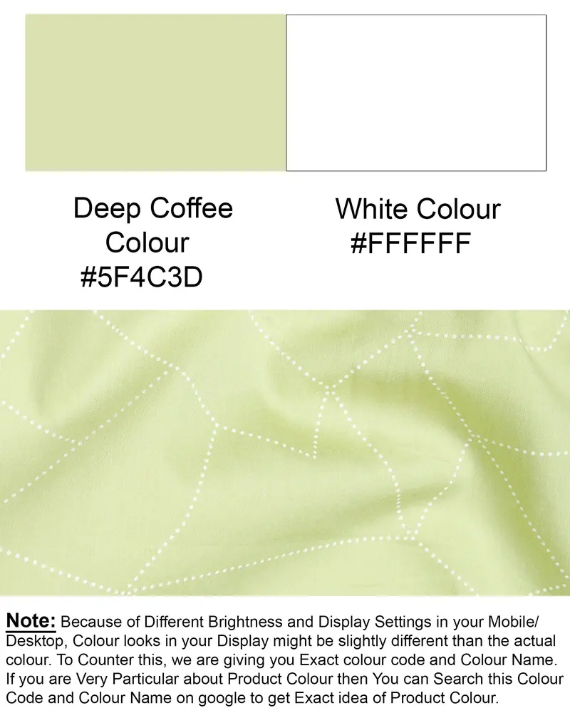 Deep Coffee Green Geometric Printed Super Soft Premium Cotton Shirt 7
