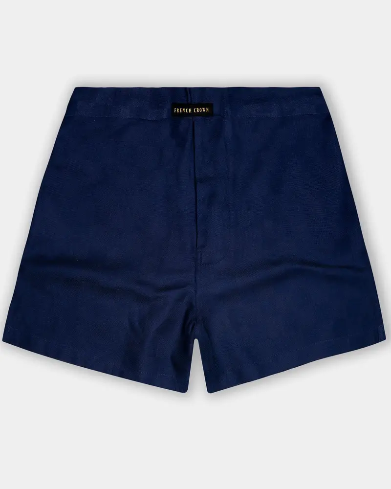 Deep Cove Blue Dobby Textured Premium Cotton Boxer 1
