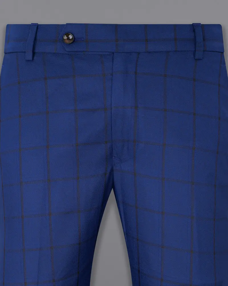Deep Sapphire Windowpane Pant 2