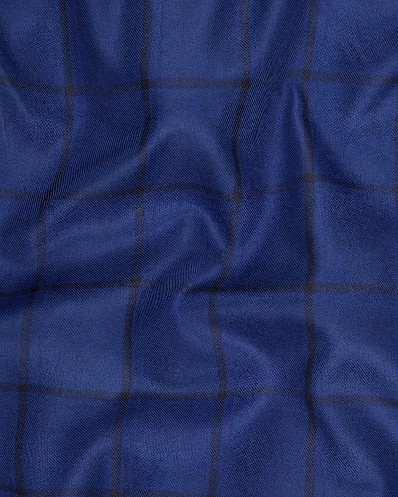 Deep Sapphire Windowpane Pant 3