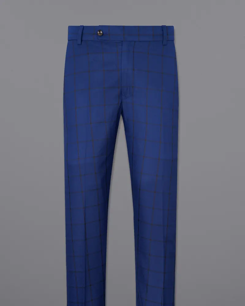 Deep Sapphire Windowpane Pant 4