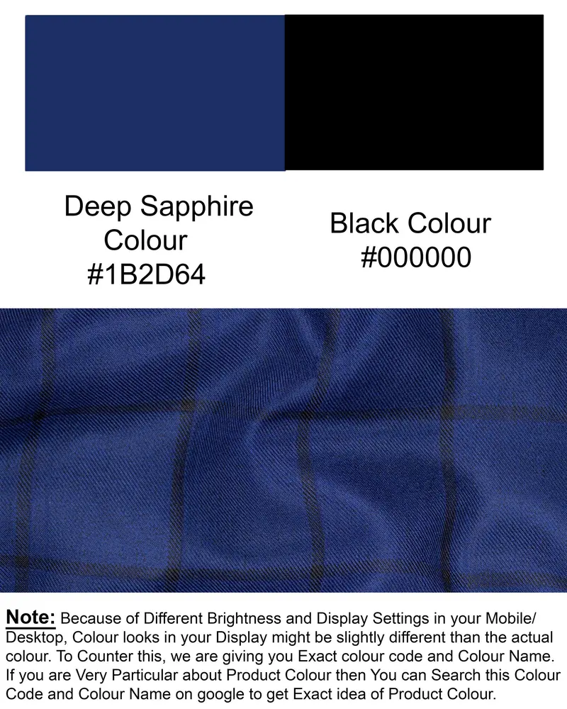Deep Sapphire Windowpane Pant 5