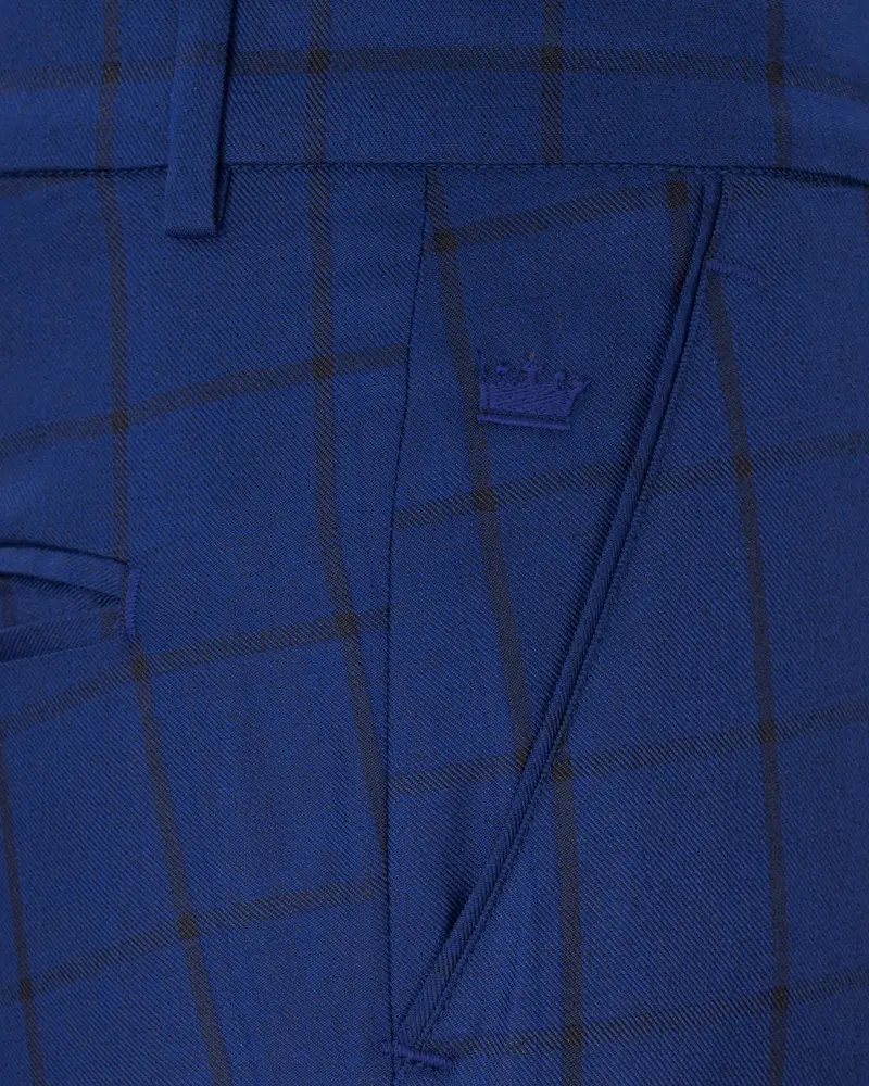 Deep Sapphire Windowpane Pant 6