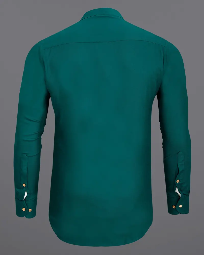 Deep Sea Green Premium Tencel Kurta Shirt 7