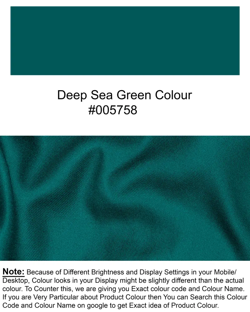 Deep Sea Green Premium Tencel Kurta Shirt 9