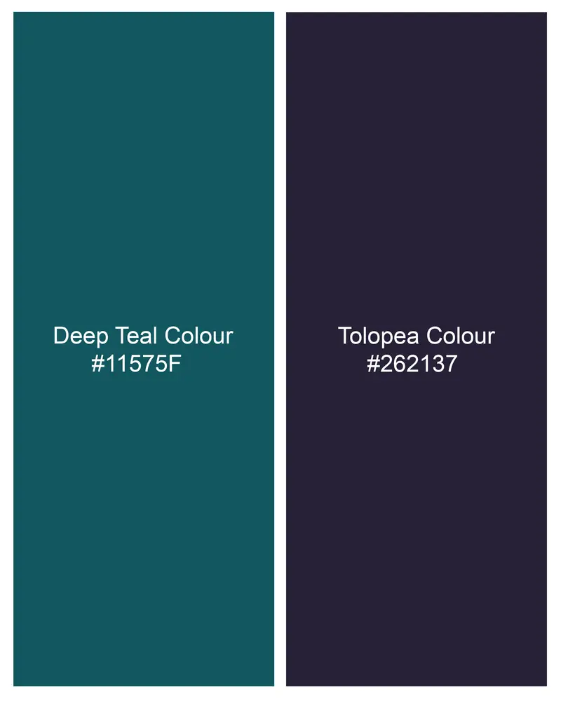 Deep Teal Green Ditsy Textured Royal Oxford Shirt 9