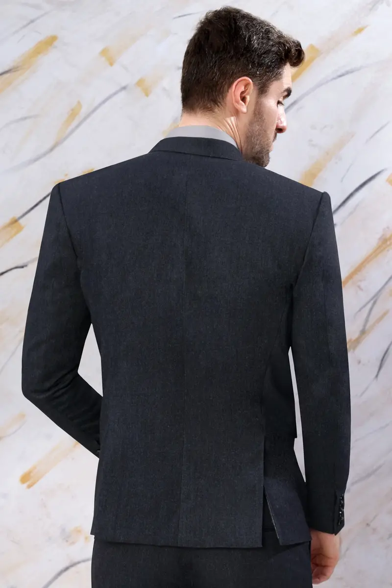 Delft Gray Wool Rich Single Breasted Blazer 5