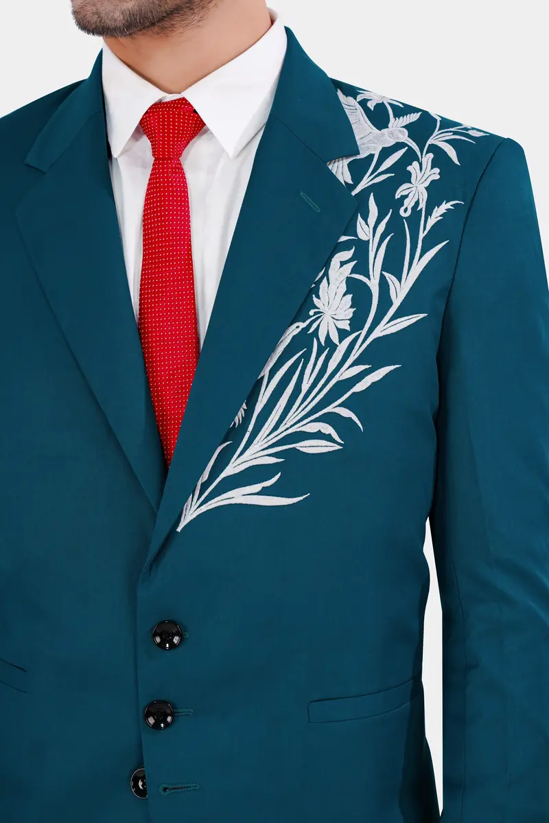 Dell Blue Wool Rich Designer Blazer 6