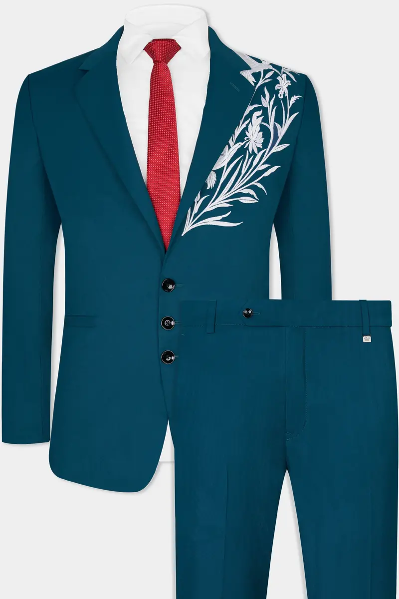 Dell Blue Wool Rich Designer Suit 2