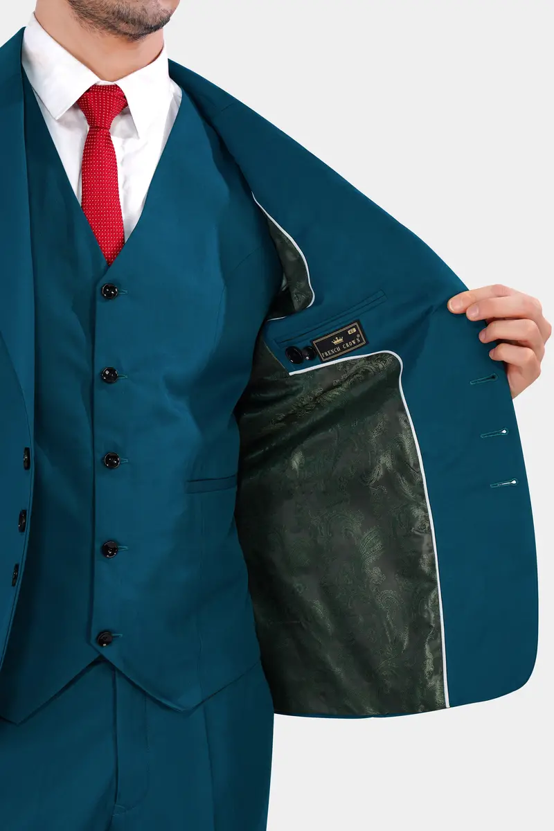Dell Blue Wool Rich Designer Suit 5