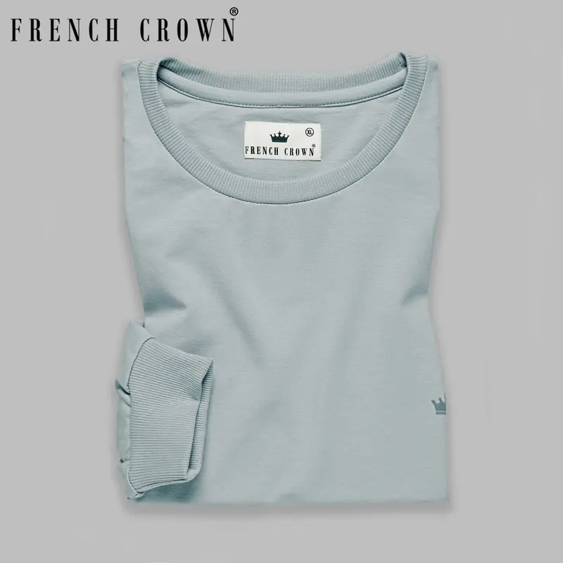 Delphine Grey Super Soft Premium Cotton Full Sleeve Sweatshirt 1