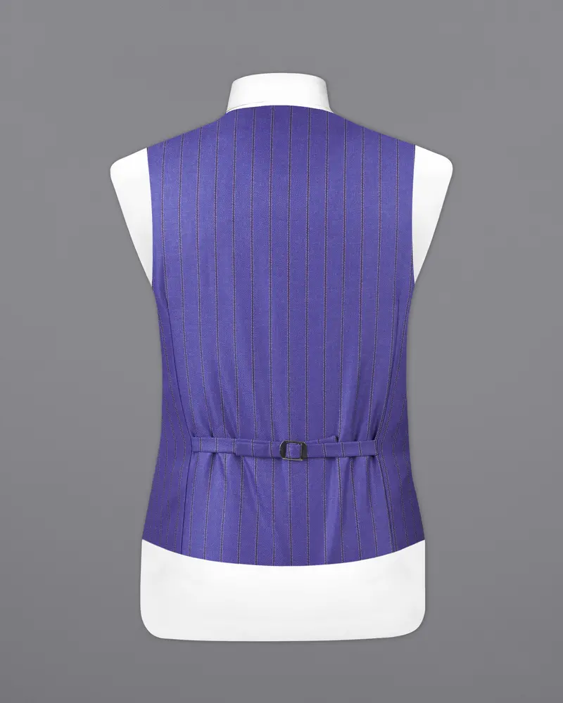 Deluge Blue Striped Waistcoat 6