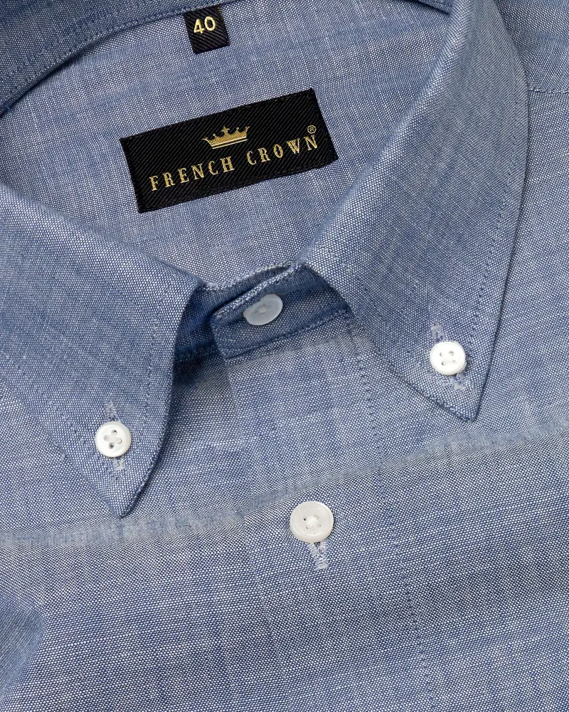 Denim Blue Royal Oxford Shirt 1