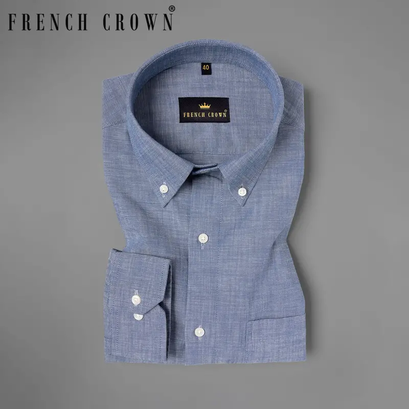 Denim Blue Royal Oxford Shirt 11