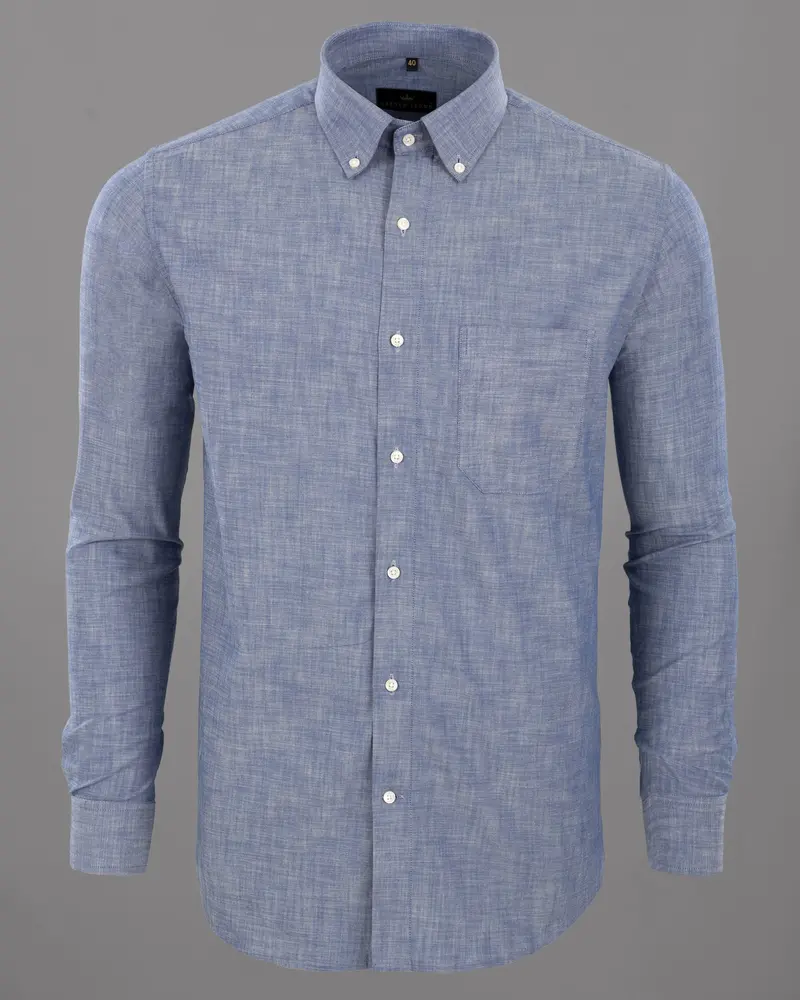 Denim Blue Royal Oxford Shirt 5