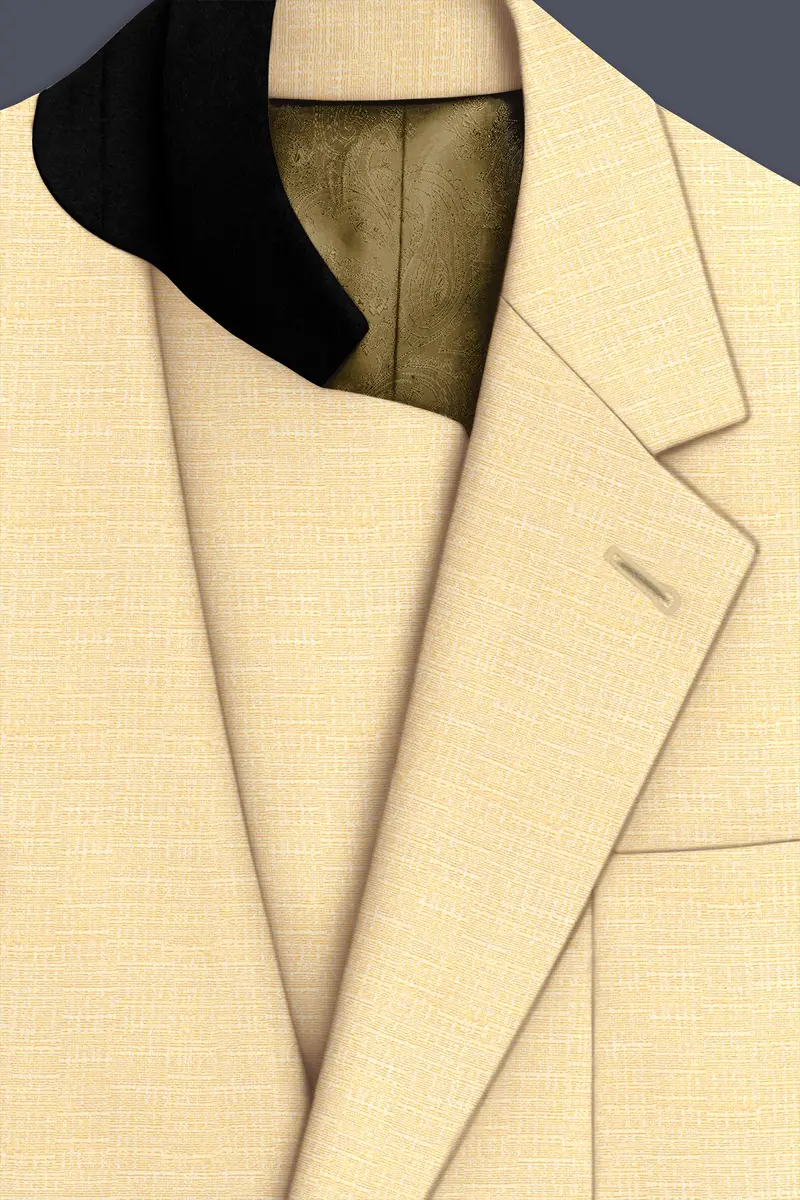 Derby Yellow Textured Single Breasted Sports Blazer 4
