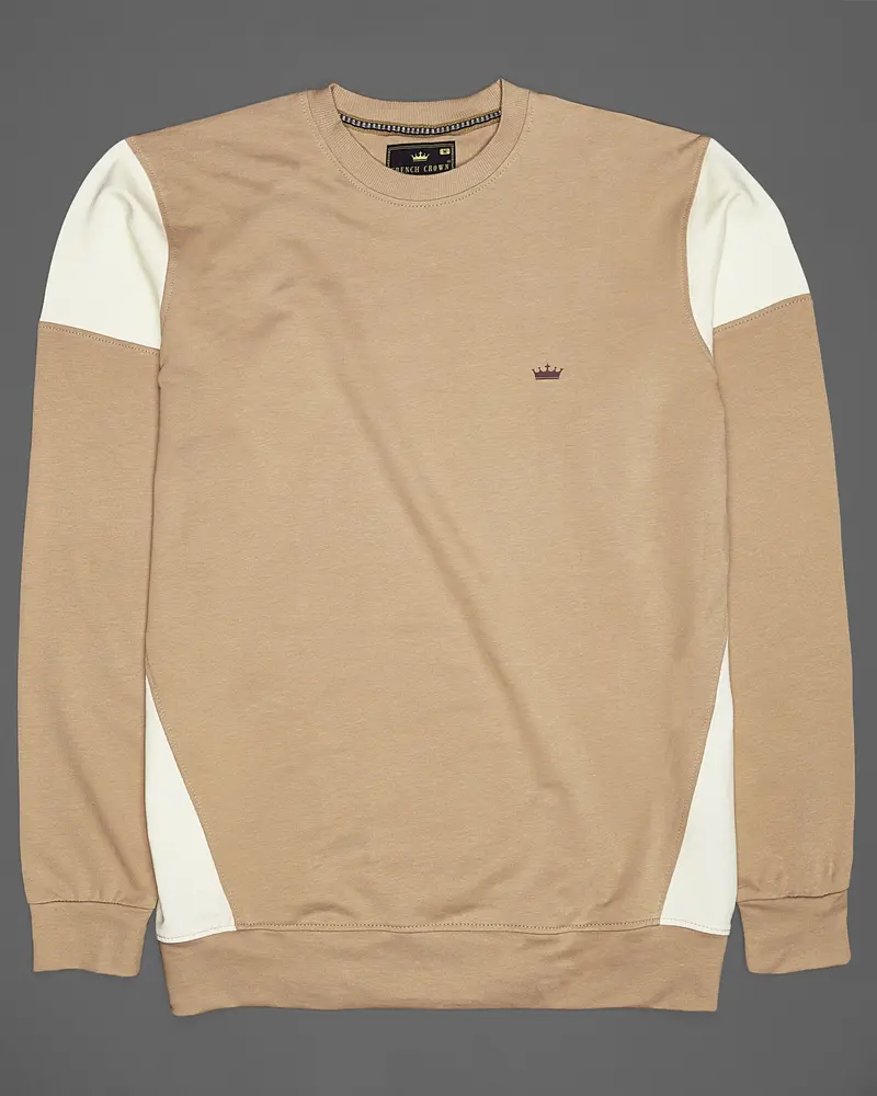 Desert Brown Block Pattern Full Sleeve Premium Cotton Heavyweight Sweatshirt 2