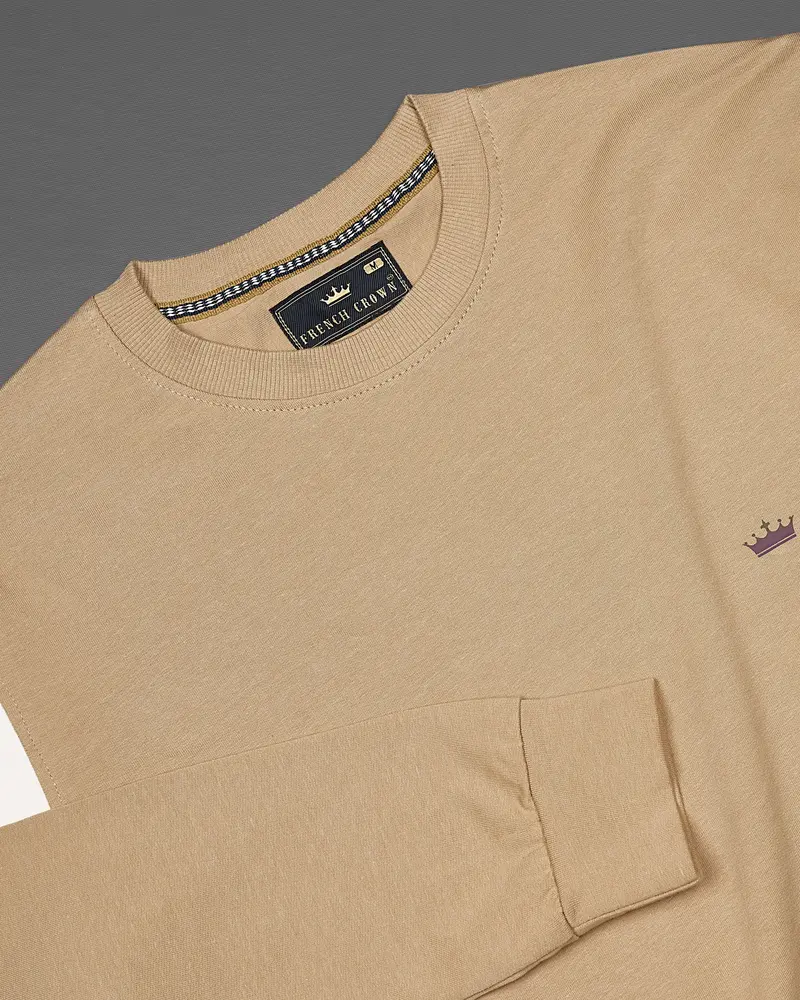 Desert Brown Block Pattern Full Sleeve Premium Cotton Heavyweight Sweatshirt 5