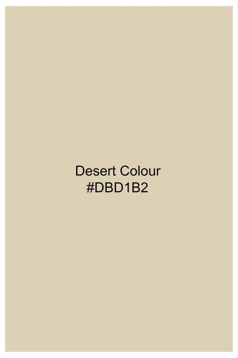 Desert Brown Dobby Textured Premium Giza Cotton Shirt 5