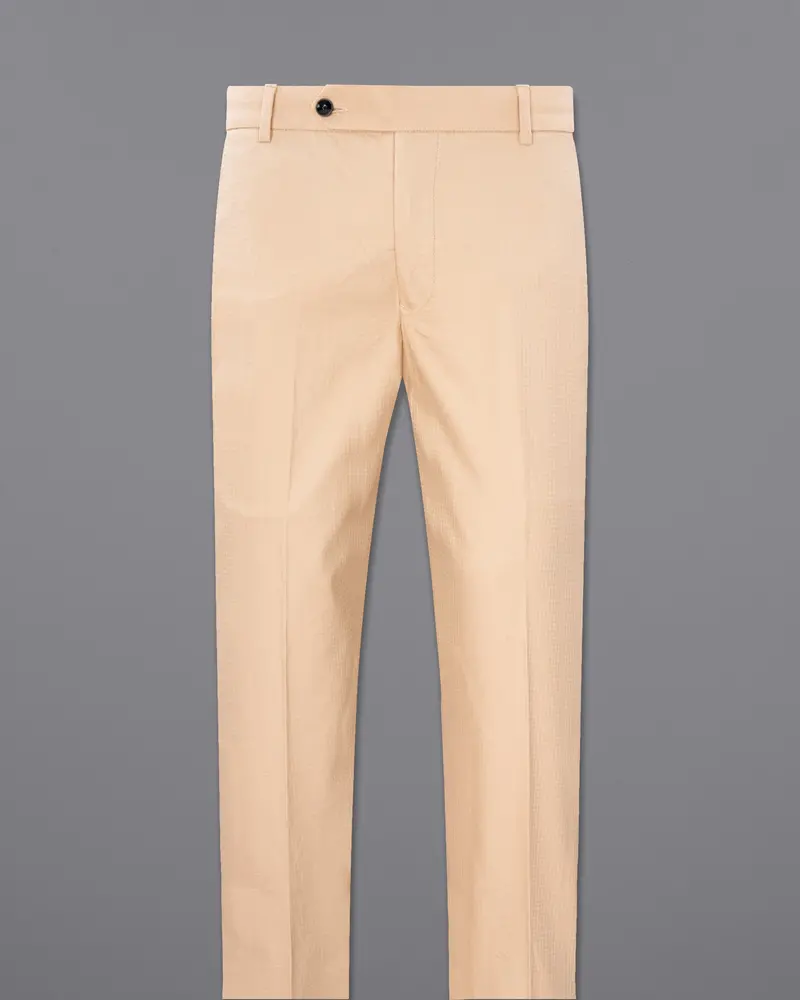 Desert Sand Cream Micro Checkered Pant 4