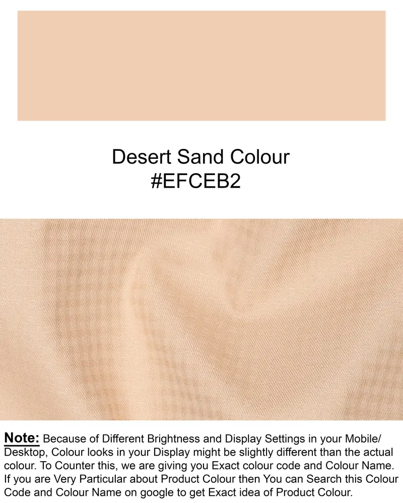 Desert Sand Cream Micro Checkered Pant 6