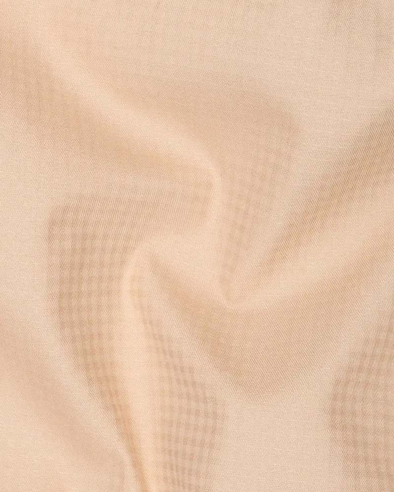 Desert Sand Cream Micro Checkered Waistcoat 3