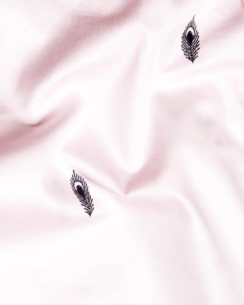 Desert Storm Peach Feather Textured Super Soft Premium Cotton Shirt 2