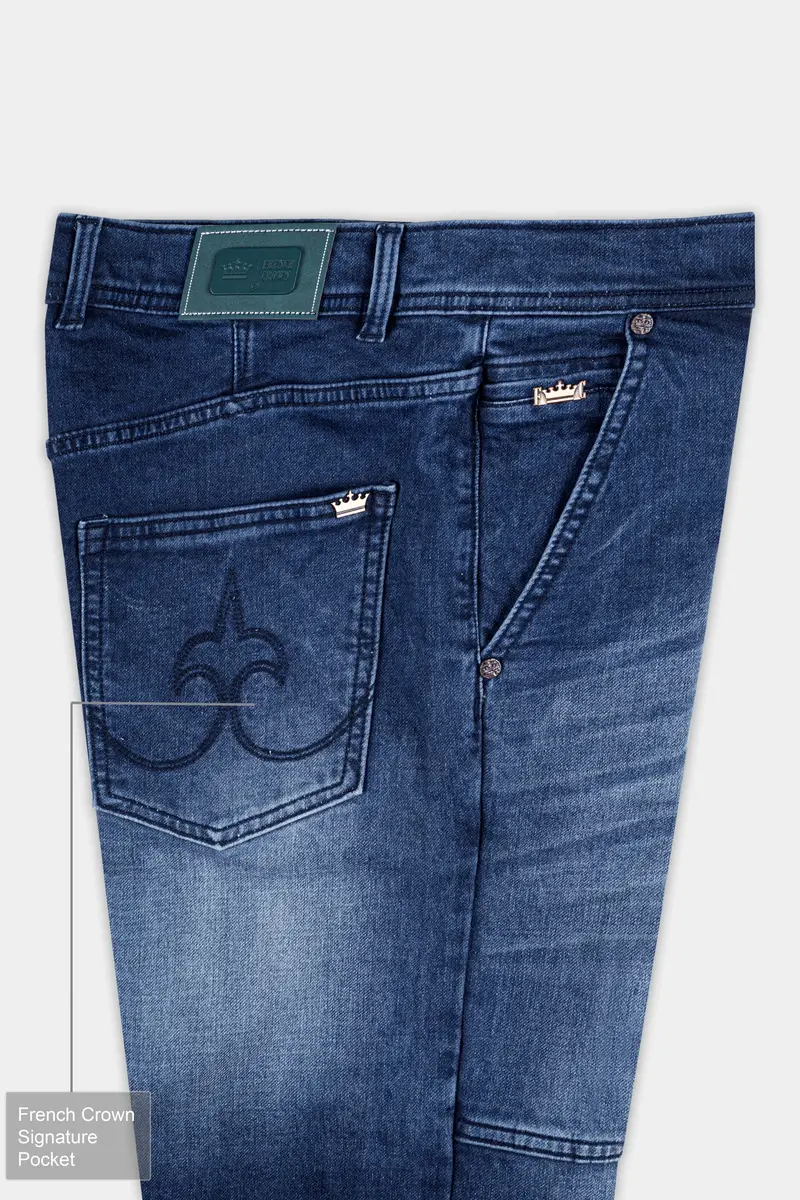 Dianne Blue Whiskering Wash Denim 7
