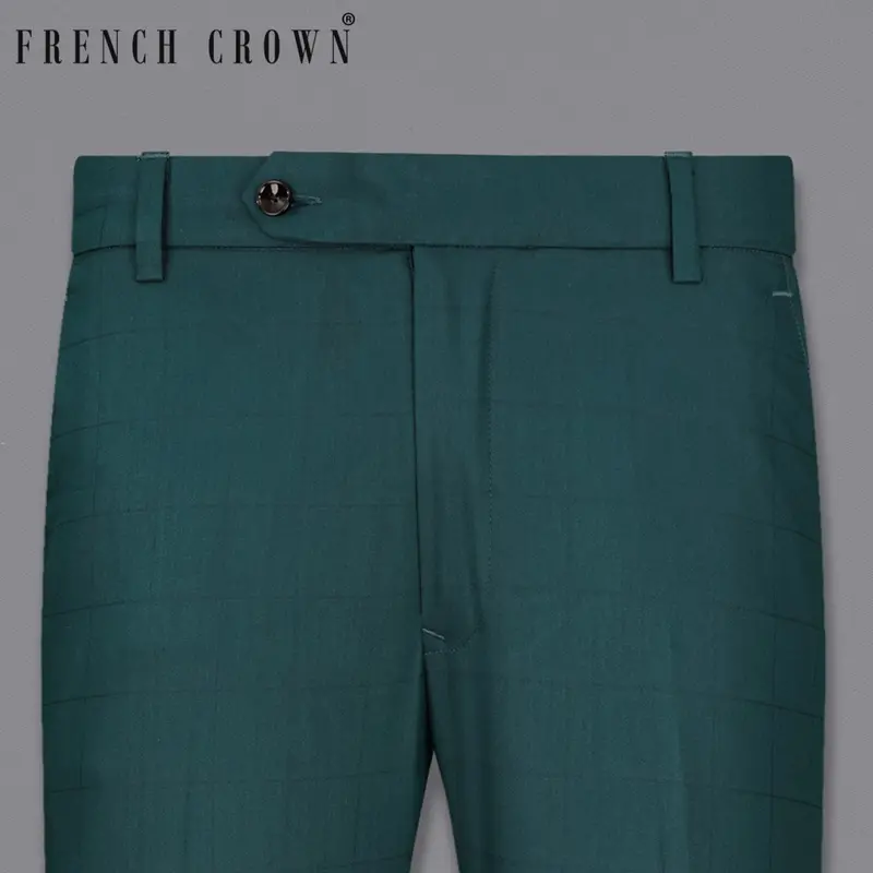 Dianne Green Plaid Pant 1