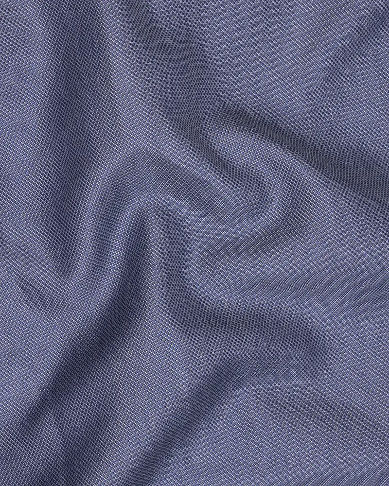 Dolphin Blue Textured Single Breasted Designer Blazer 3