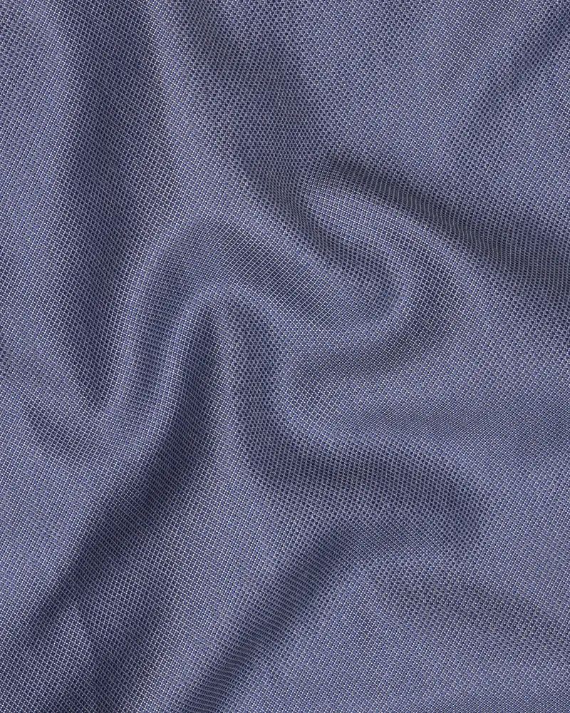 Dolphin Blue Textured Waistcoat 3