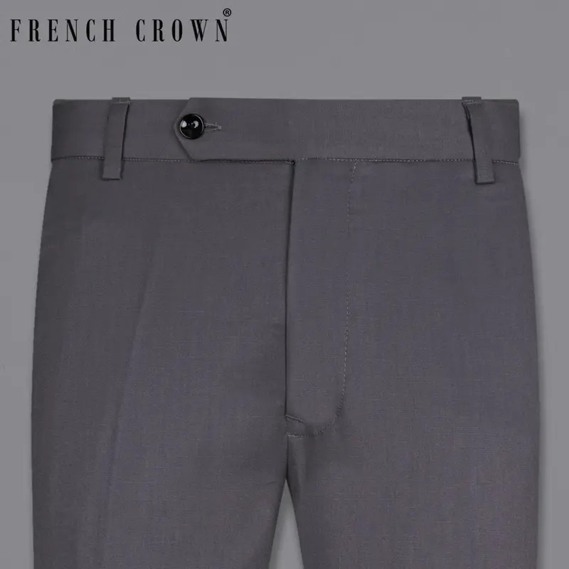 Dolphin Grey Wool Rich Pant 1