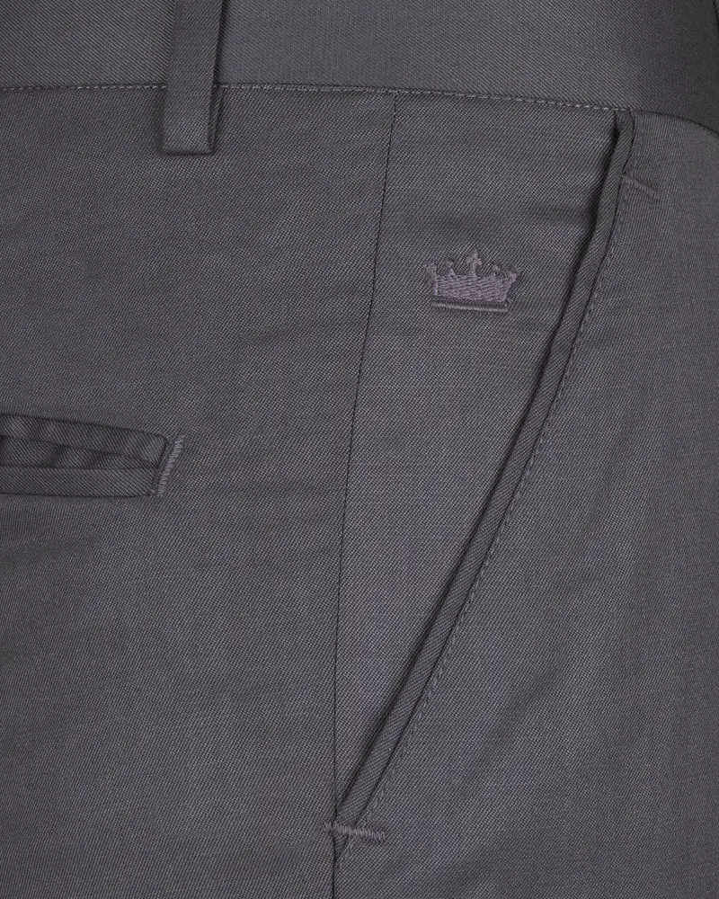 Dolphin Grey Wool Rich Pant 5