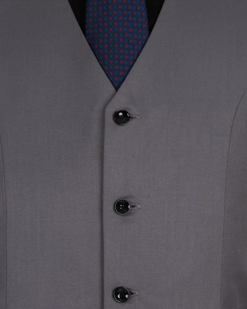 Dolphin Grey Wool Rich Waistcoat 5