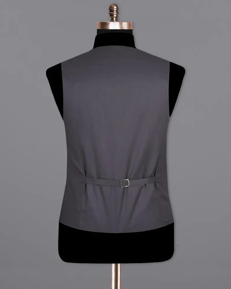 Dolphin Grey Wool Rich Waistcoat 6